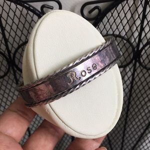 🖤”ROSE” name engraved cuff